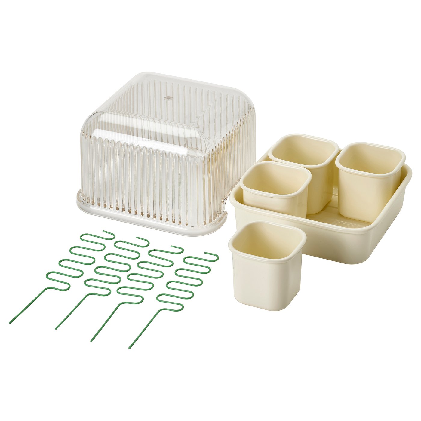 DOFTRIPS growing set, transparent/off-white, 16x16x14.5 cm