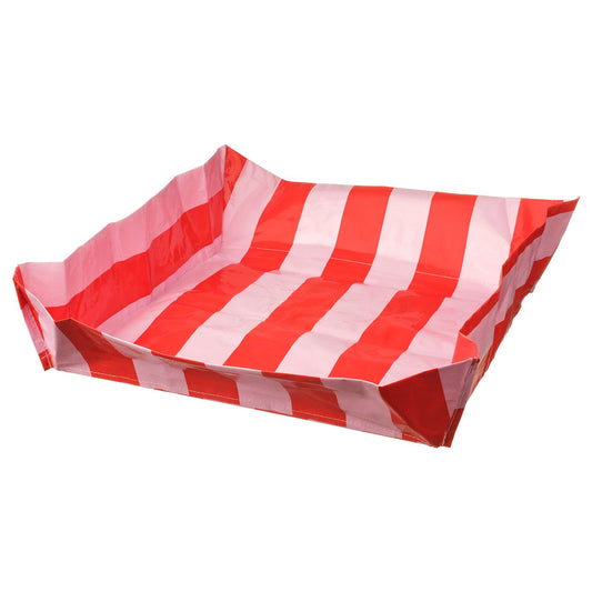 DOFTRIPS potting mat, striped pink/bright red, 56x12x56 cm