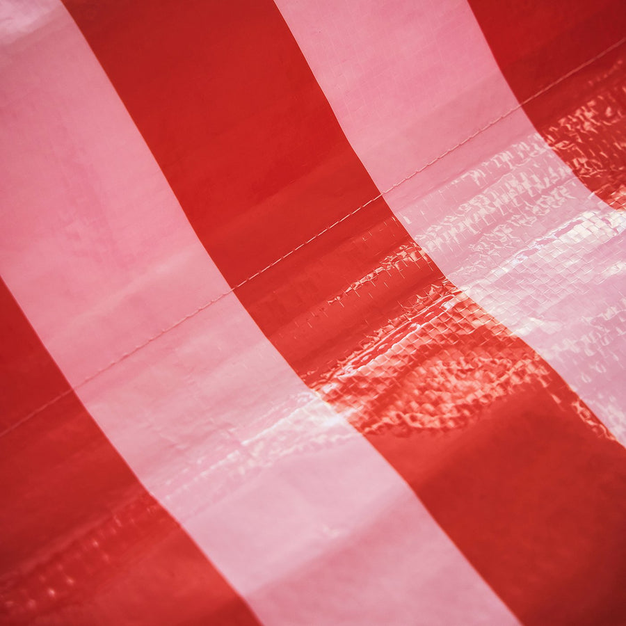 DOFTRIPS potting mat, striped pink/bright red, 56x12x56 cm