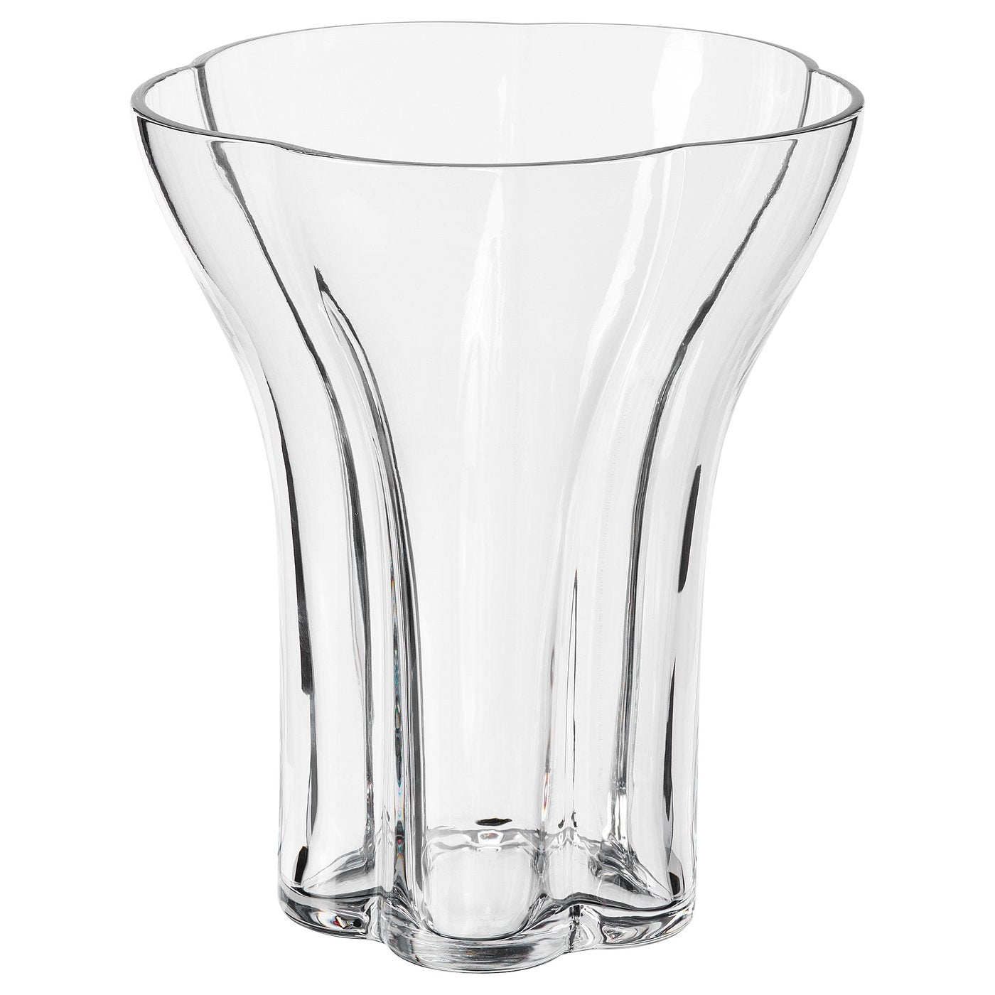 DOFTRIPS vase, clear glass, 18 cm