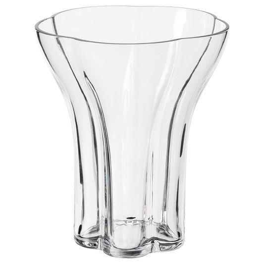 DOFTRIPS vase, clear glass, 15 cm