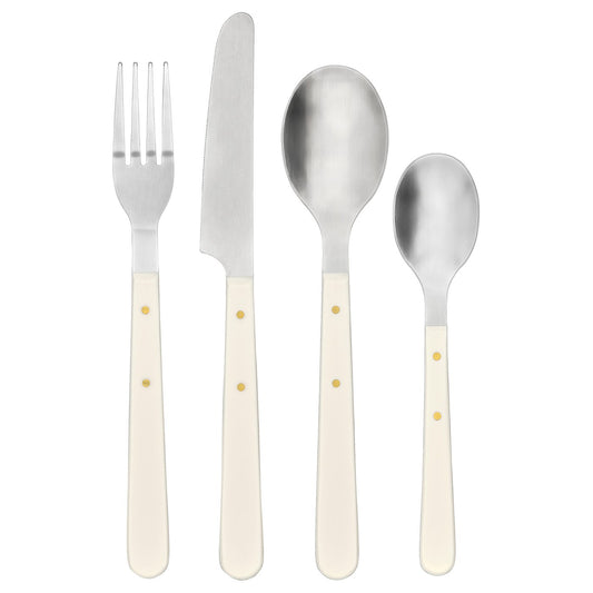 DOFTSKÖLD 24-piece cutlery set, off-white