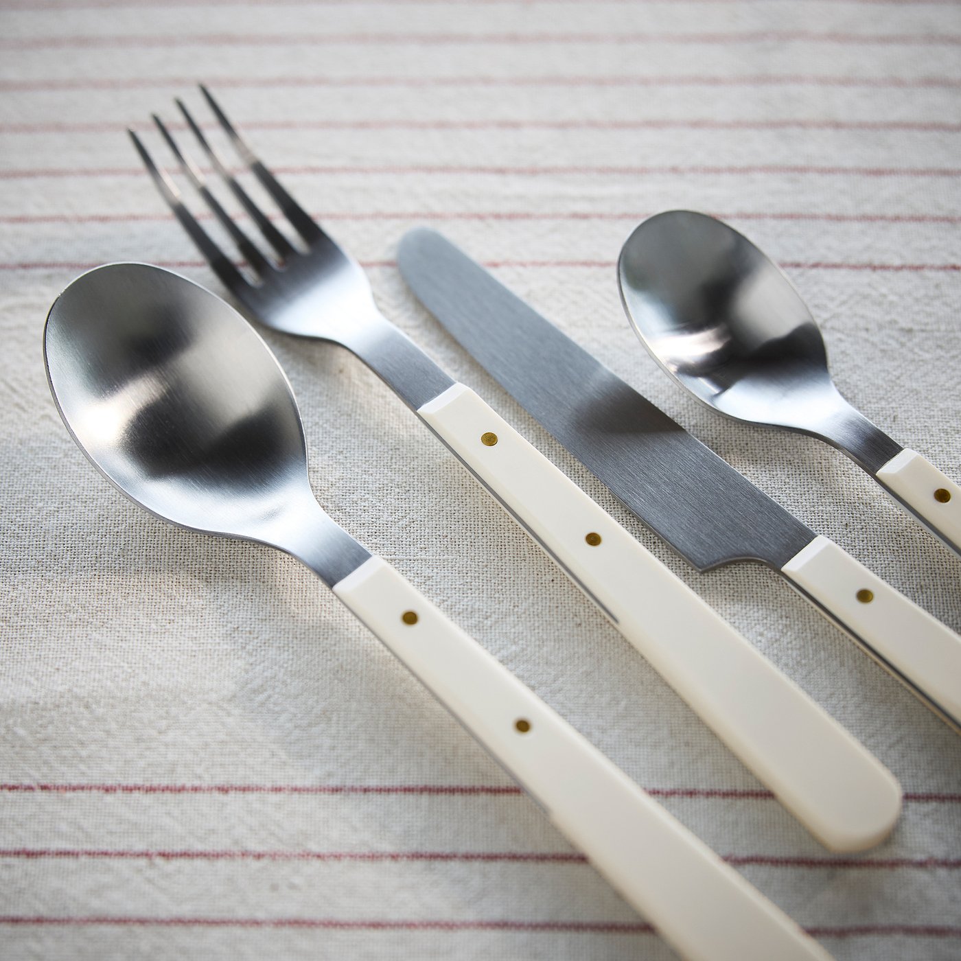 DOFTSKÖLD 24-piece cutlery set, off-white