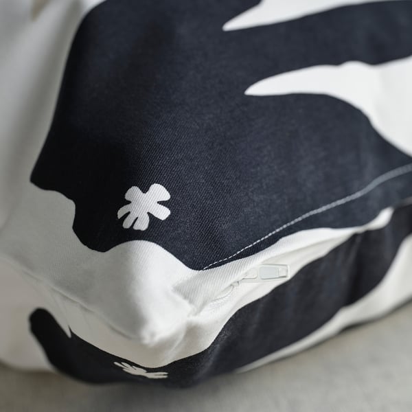 DRABOR cushion cover, black/light beige, 50x50 cm