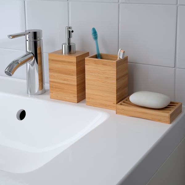 DRAGAN soap dish, bamboo, 13x8 cm