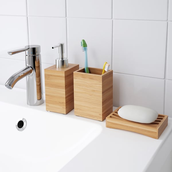 DRAGAN soap dish, bamboo, 13x8 cm