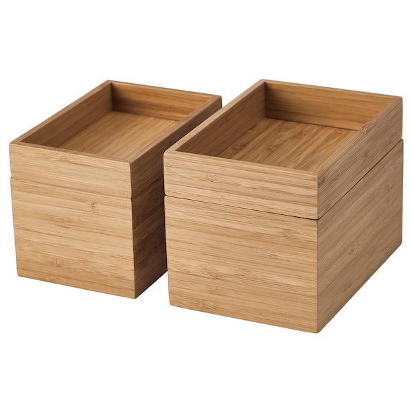 Ikea DRAGAN - 4-piece bathroom set, bamboo