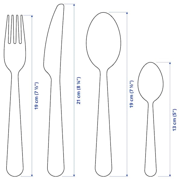 Ikea DRAGON - 24-piece cutlery set, stainless steel