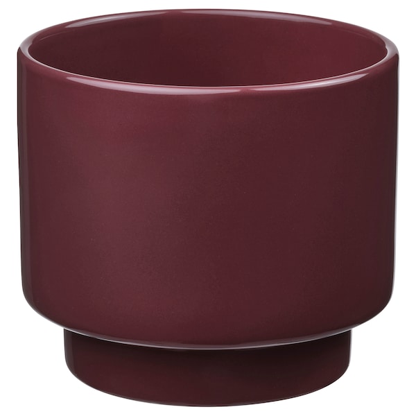 DRAKFRUKT - Plant pot, in/outdoor brown-red, 12 cm