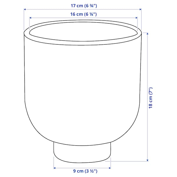 DRÖMSK - Plant pot, bright yellow, 15 cm