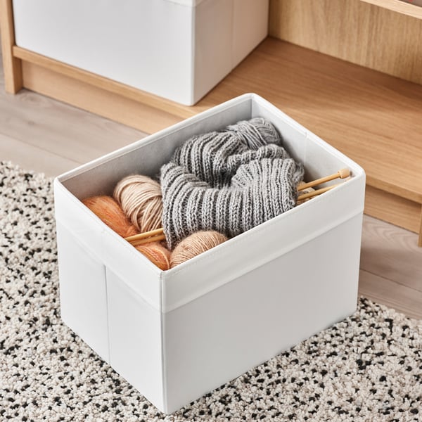 DRÖNA box, white, 25x35x25 cm