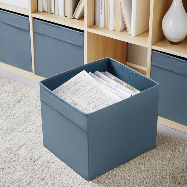 DRÖNA box, blue, 33x38x33 cm