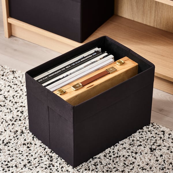 DRÖNA box, black, 25x35x25 cm