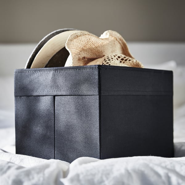DRÖNA box, black, 25x35x25 cm