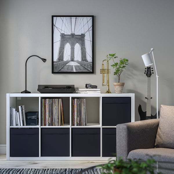DRÖNA box, black, 33x38x33 cm