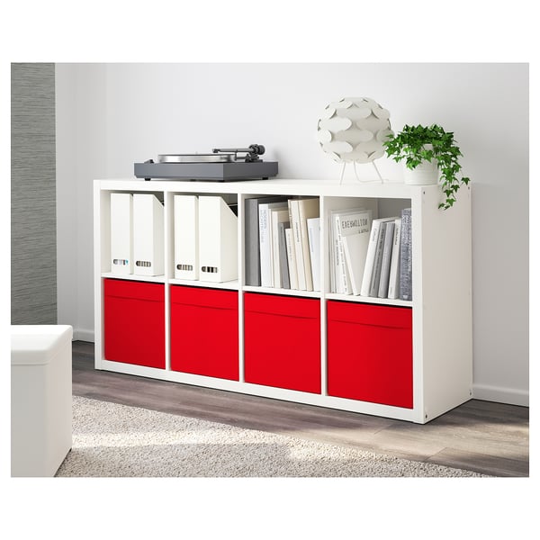 DRÖNA box, red, 33x38x33 cm