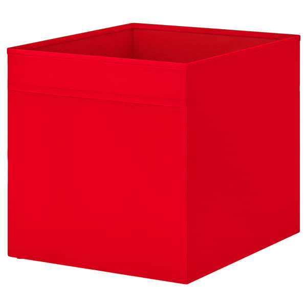DRÖNA box, red, 33x38x33 cm