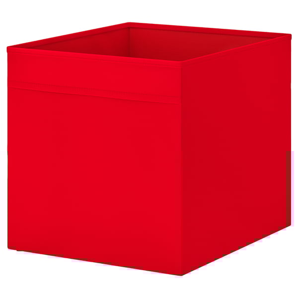 DRÖNA box, red, 33x38x33 cm