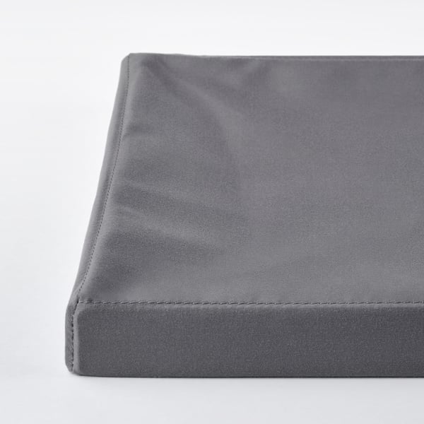 DRÖNA lid, dark grey textile, 39x34 cm