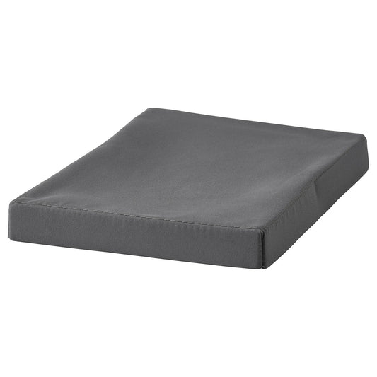 DRÖNA lid, dark grey textile, 26x19 cm