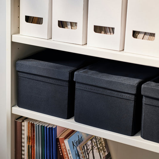 DRÖNA box with lid, 19x15x26 cm, 3 pack