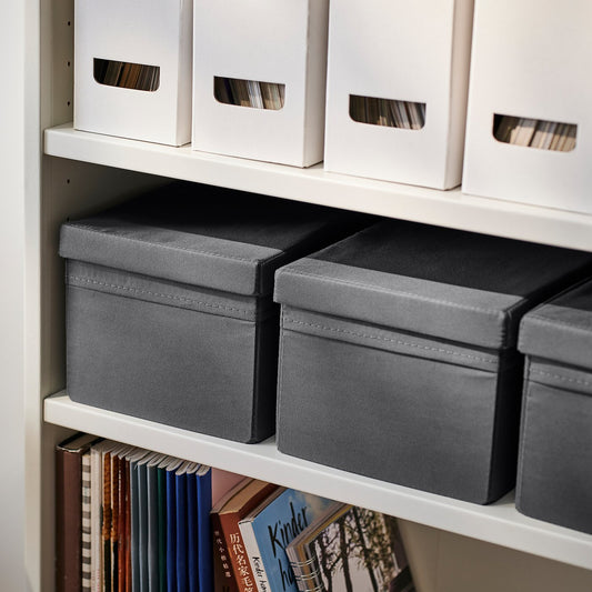 DRÖNA box with lid, 19x15x26 cm, 3 pack