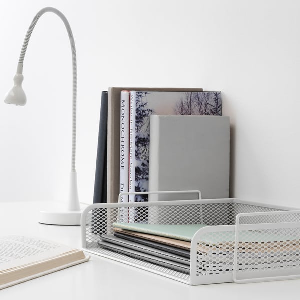 DRÖNJÖNS letter tray, white, 34x7x24 cm, 2 pack