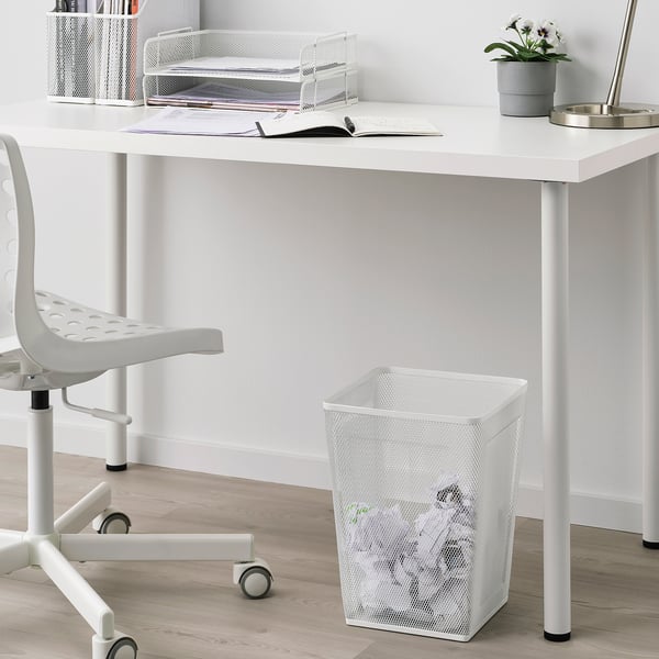 DRÖNJÖNS wastepaper basket, white, 26x35x26 cm