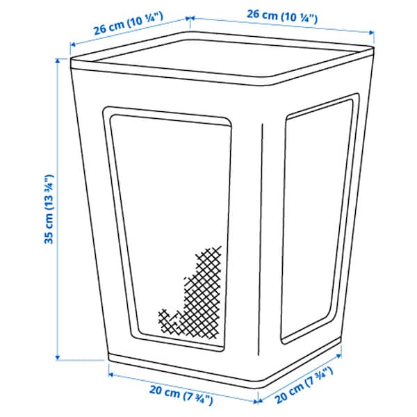 Ikea DRÖNJÖNS - Wastepaper basket, white