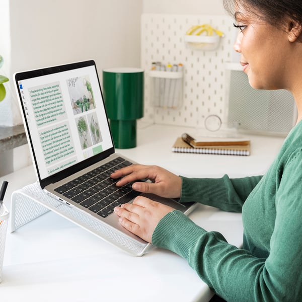 DRÖNJÖNS laptop support, white, 36x9x28 cm