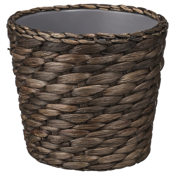 DRUVFLÄDER - DRUVFLÄDER Plant pot, water hyacinth/grey, 12 cm