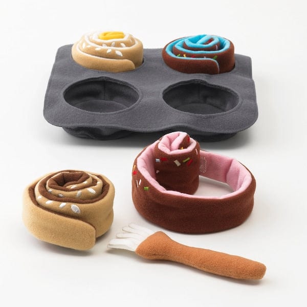 Ikea DUKTIG - 6-piece roll set, cinnamon/bun