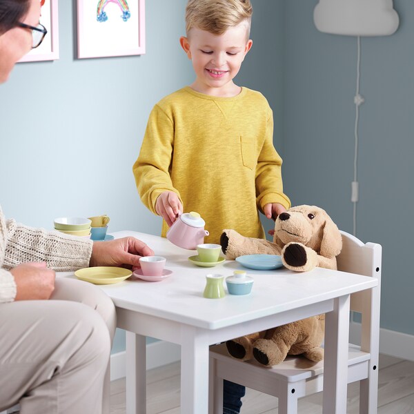 DUKTIG - 3-piece tea playset, mixed colours