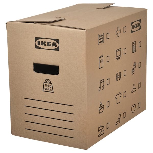 Ikea DUNDERGUBBE - Moving box, brown, 50x31x40 cm