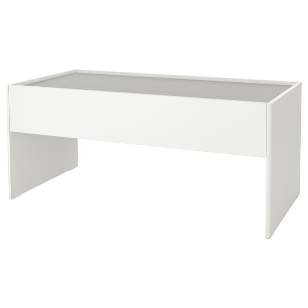 DUNDRA activity table with storage, white/grey, 119x52x57 cm
