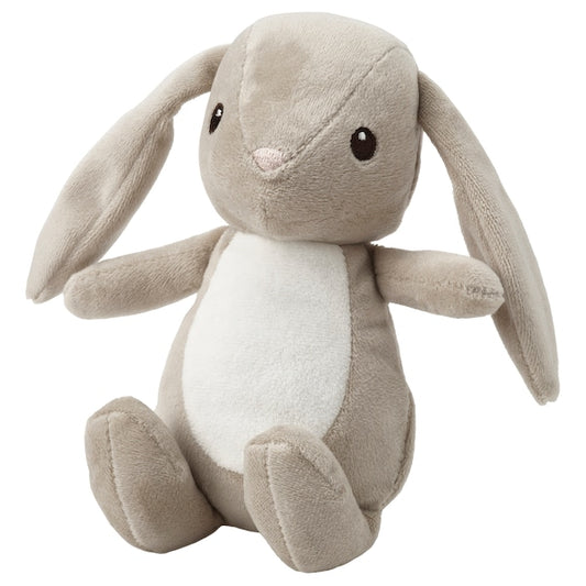 DVÄRGHARE - Soft toy, bunny/beige, 21 cm