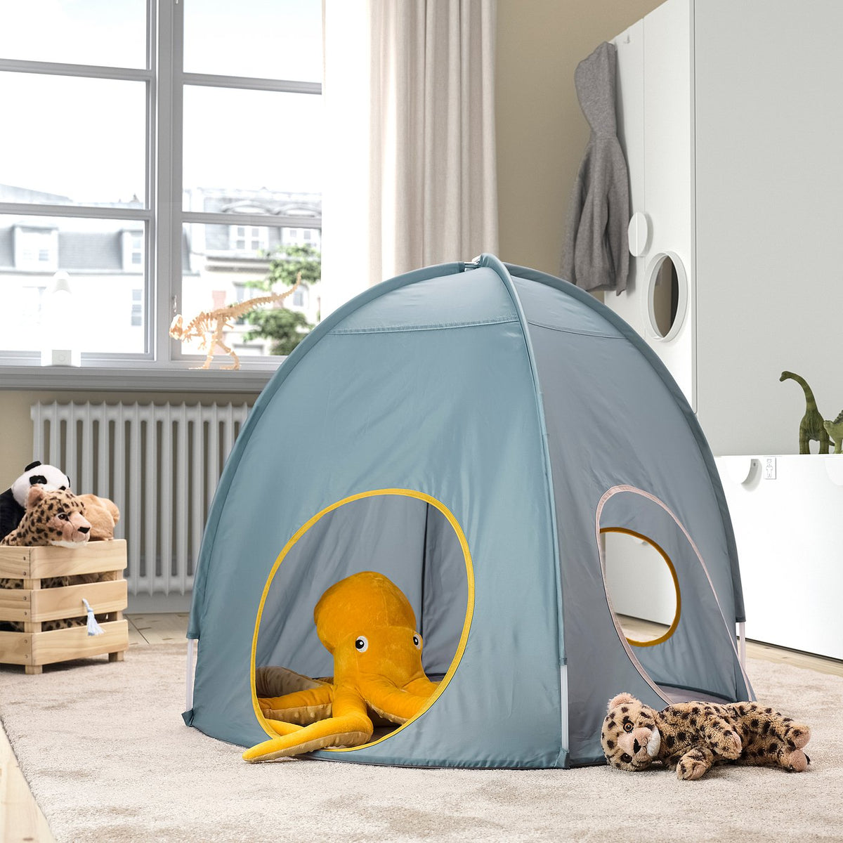 DVÄRGMÅS children's tent, blue, 98 cm