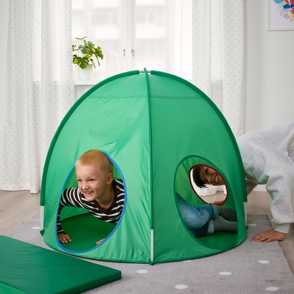 DVÄRGMÅS children's tent, green, 98 cm
