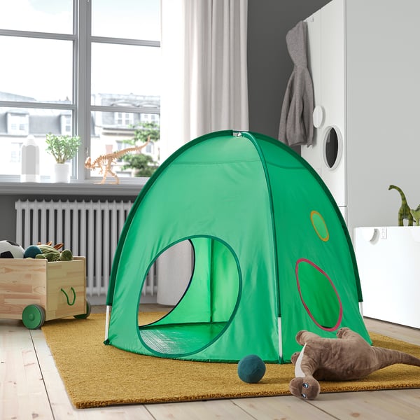 DVÄRGMÅS children's tent, green, 98 cm