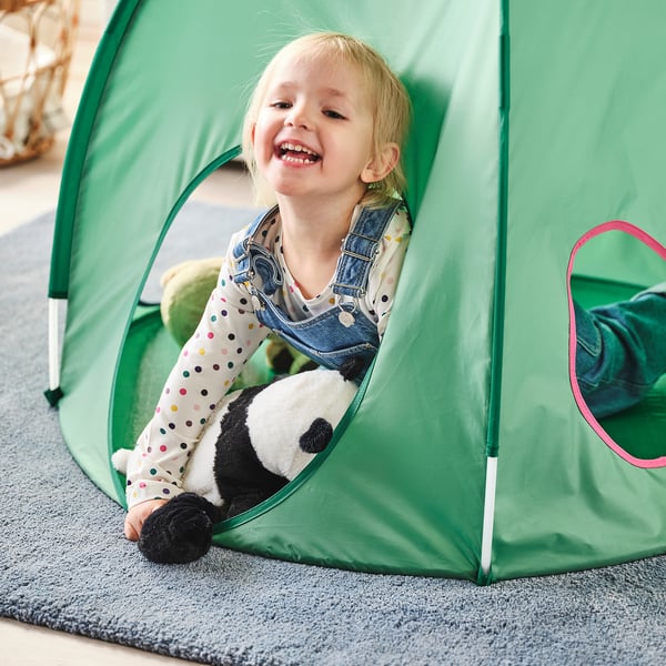 DVÄRGMÅS children's tent, green, 98 cm