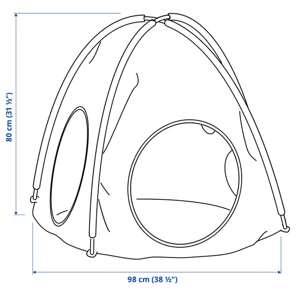 DVÄRGMÅS children's tent, green, 98 cm