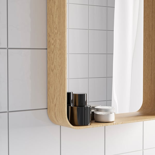 DVÄRGSYREN mirror, oak veneer, 28x37 cm