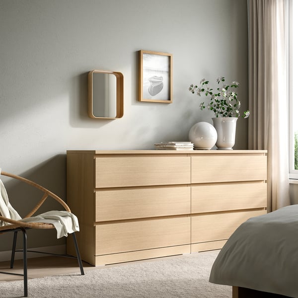 DVÄRGSYREN mirror, oak veneer, 28x37 cm