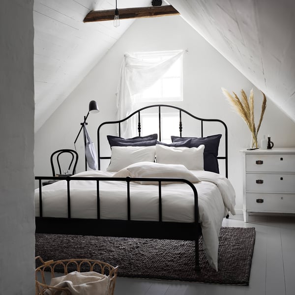 DVALA - DVALA Duvet cover and 2 pillowcases, white, 240x220/50x80 cm