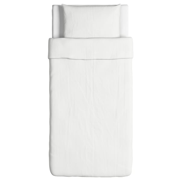 DVALA - DVALA Duvet cover and pillowcase, white, 150x200/50x80 cm