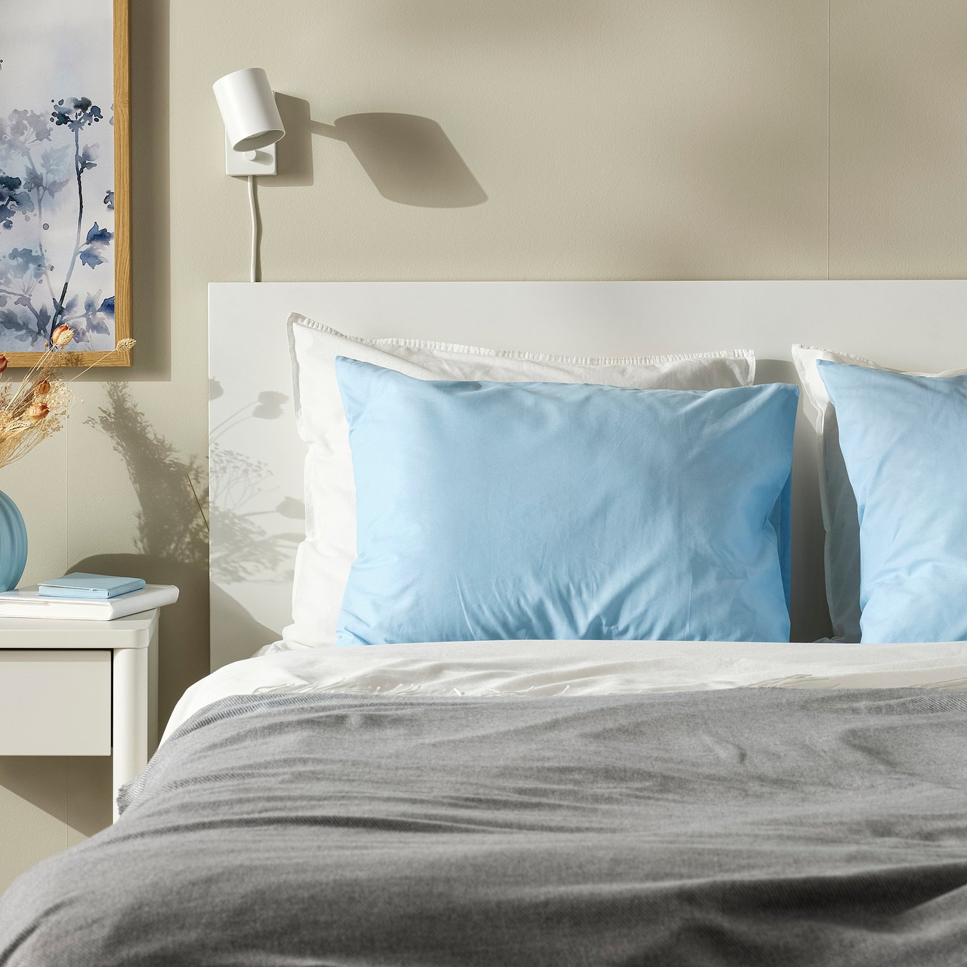 DVALA pillowcase, light blue, 50x80 cm, 2 pack