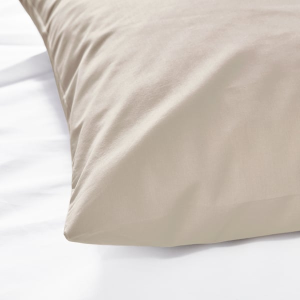 DVALA pillowcase, beige, 50x80 cm, 2 pack