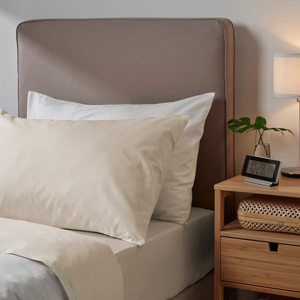DVALA pillowcase, beige, 50x80 cm, 2 pack