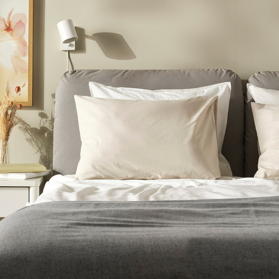 DVALA pillowcase, beige, 50x80 cm, 2 pack