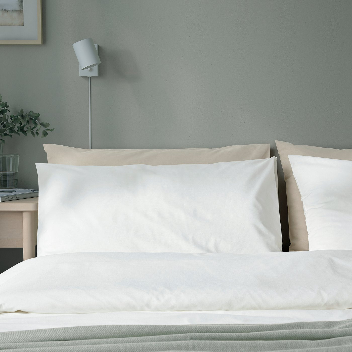 DVALA pillowcase, white, 50x80 cm, 2 pack